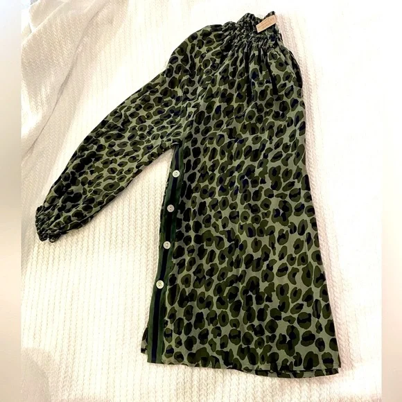 Rungolee Silk Green Savannah Tunic M - Picture 3 of 6